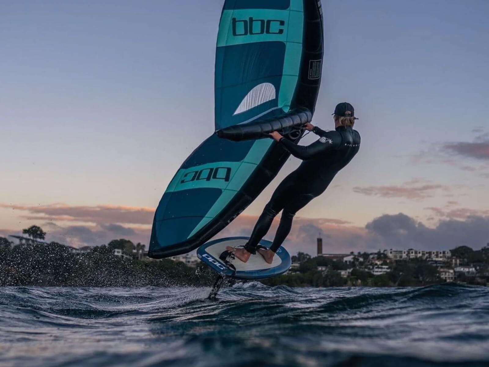 Wingsurf foils into the sunset with Water Nomads New Zealand