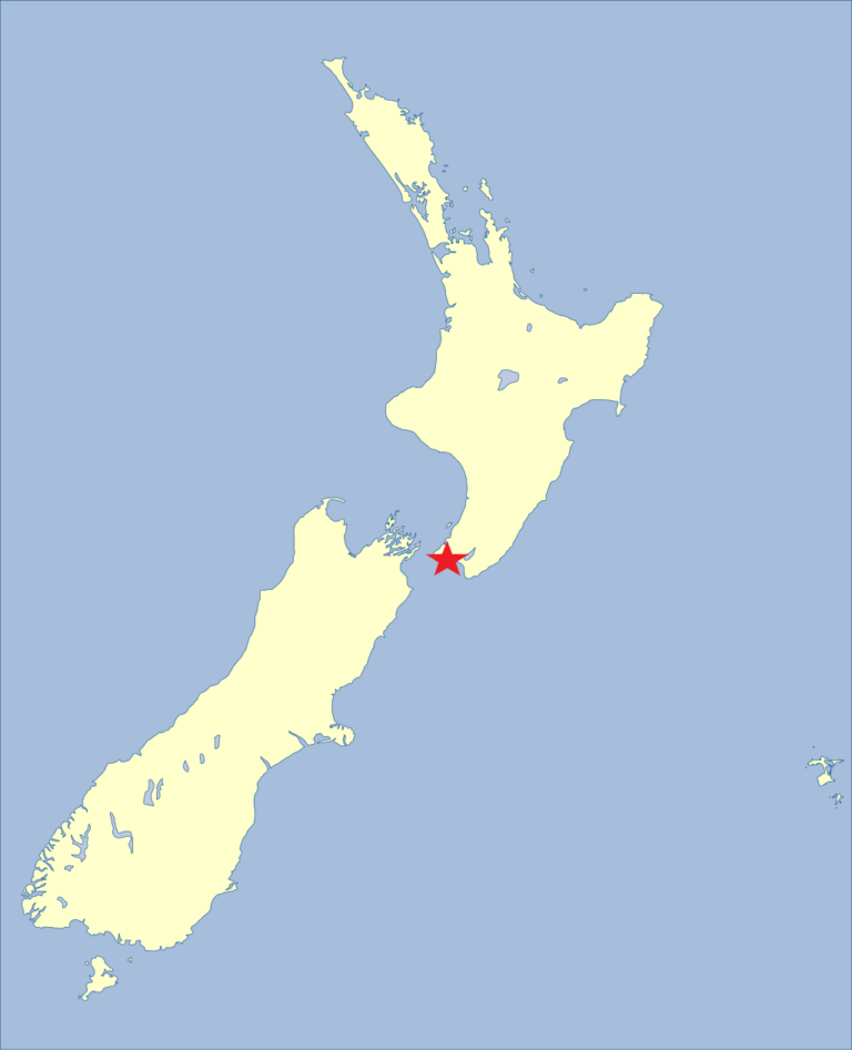 NZ map - Wellington