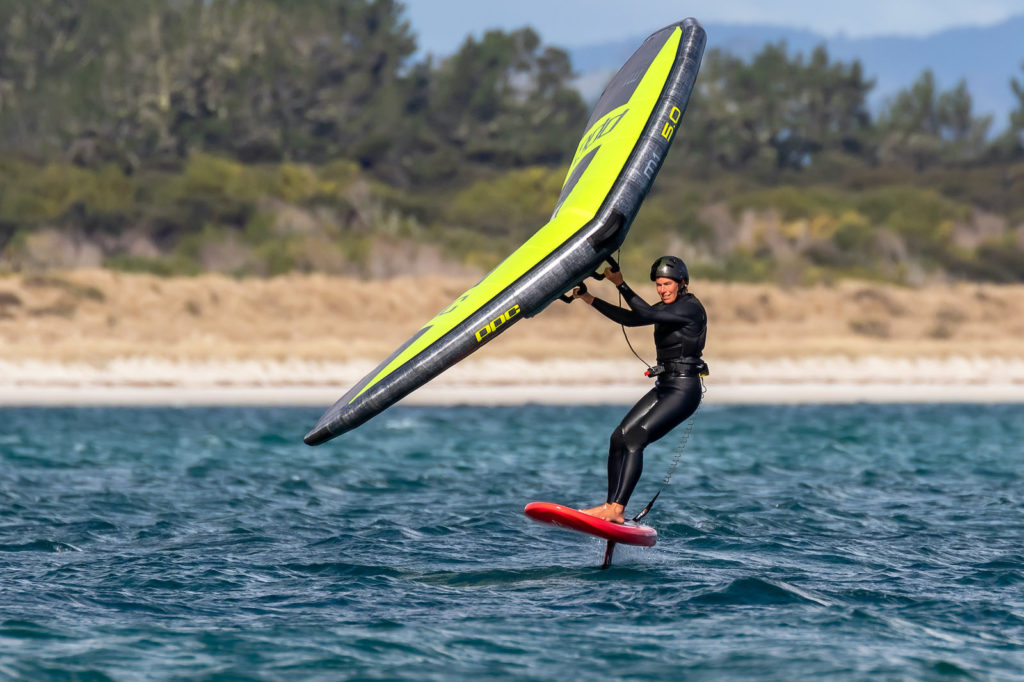 PPC M1 wingfoiling in Rangiputa, Northland