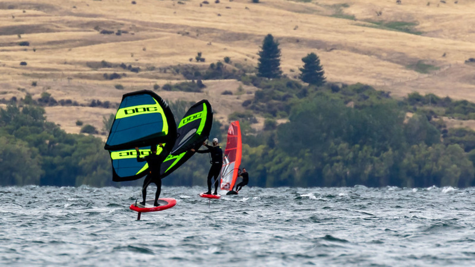 Windsports on Lake Aviemore, New Zealand